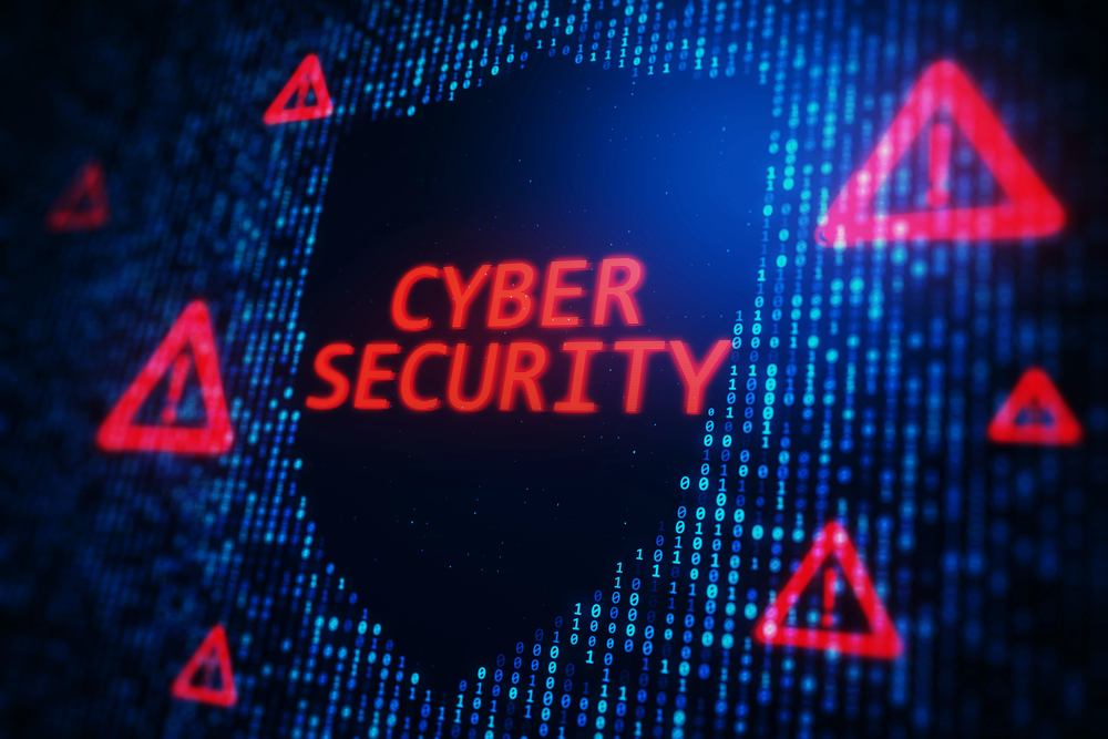 Matriz de riesgos de ciberseguridad resaltada en una hoja de cálculo